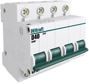 11137DEK Авт. выкл. 4Р 10А х-ка D ВА-101 4,5кА DEKraft Schneider Electric