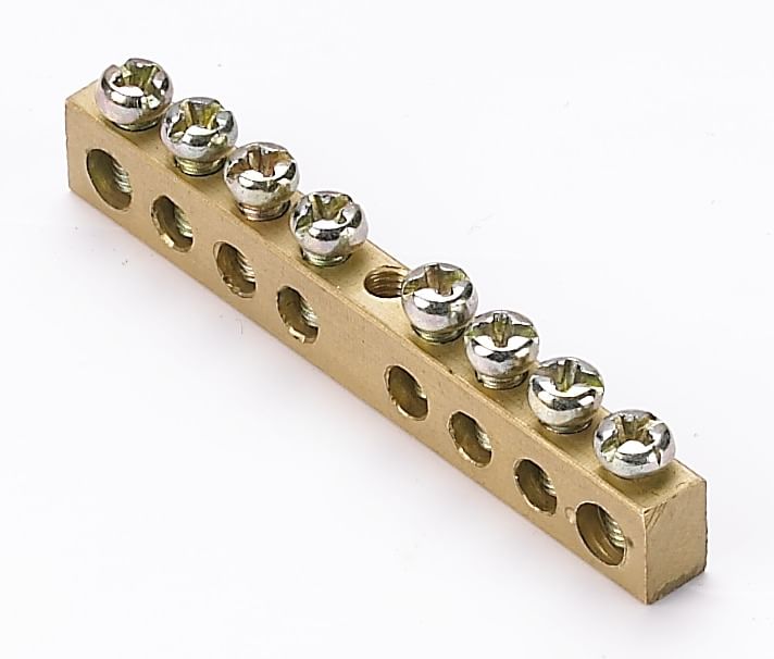 32001DEK Шина нулевая 8 групп/крепеж по центру, сеч. 6x9 Schneider Electric