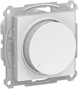 Светорегулятор AtlasDesign диммер поворотно-нажимной, LED, RC, 400 Вт, механизм Белый Schneider Electric ATN000123