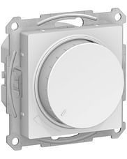 Светорегулятор AtlasDesign диммер поворотно-нажимной, LED, RC, 400 Вт, механизм Белый Schneider Electric ATN000123