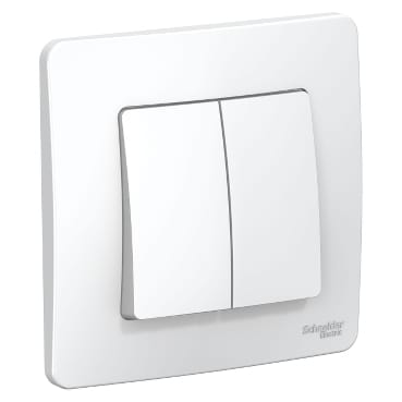 Выключатель Blanca 2-клавишный, 10А, в сборе Белый Schneider Electric BLNVS010501