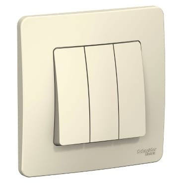 Выключатель Blanca 3-клавишный, 10А, в сборе Молочный Schneider Electric BLNVS100502
