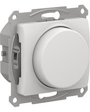 Светорегулятор Glossa диммер поворотно-нажимной, RC, 315 Вт, LED-лампы, механизм Белый Schneider Electric GSL000123