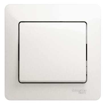 Выключатель Glossa 1-клавишный, в сборе Перламутр Schneider Electric GSL000612