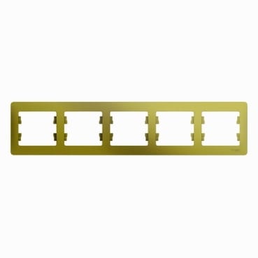 Рамка Glossa 5-постовая горизонтальная Фисташковый Schneider Electric GSL001005
