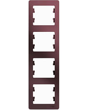Рамка Glossa 4-постовая вертикальная Баклажан Schneider Electric GSL001108