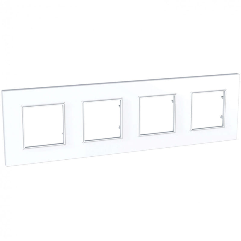 MGU2.708.18 РАМКА UNICA QUADRO 4 МЕСТА БЕЛЫЙ Schneider Electric