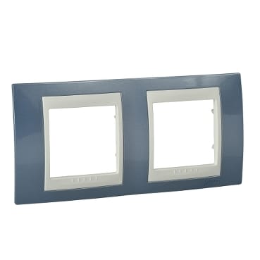 MGU6.004.554 РАМКА ГОРИЗОНТАЛЬНАЯ, 2 МЕСТА, ХАМЕЛЕОН ГОЛУБОЙ ЛЕД/ БЕЖЕВЫЙ Schneider Electric