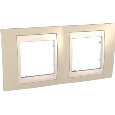 MGU6.004.567 РАМКА ГОРИЗОНТАЛЬНАЯ, 2 МЕСТА, ХАМЕЛЕОН ПЕСЧАНЫЙ/ БЕЖЕВЫЙ Schneider Electric