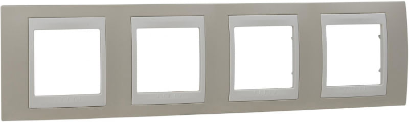 MGU6.008.567 РАМКА ГОРИЗОНТАЛЬНАЯ, 4 МЕСТА, ХАМЕЛЕОН ПЕСЧАНЫЙ/ БЕЖЕВЫЙ Schneider Electric