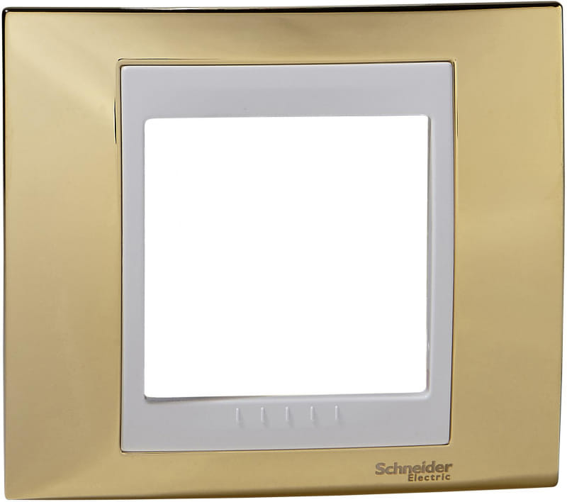 MGU66.002.804 РАМКА 1 ПОСТ ЗОЛОТО БЕЛ ВСТАВКА Schneider Electric