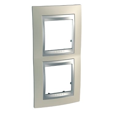 MGU66.004V.095 РАМКА Х2 ВЕРТИКАЛЬНАЯ, ОПАЛ/АЛЮМ Schneider Electric