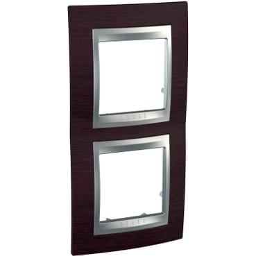 MGU66.004V.0M3 РАМКА Х2 ВЕРТИКАЛЬНАЯ, ВЕНГЕ/АЛЮМ Schneider Electric