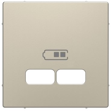 MTN4367-6033 D-Life, ЦЕНТРАЛЬНАЯ НАКЛАДКА для USB механизма 2,1А, САХАРА, SD Schneider Electric