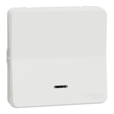 Переключатель одноклавишный Mureva Styl с подсветкой, IP55, механизм, Белый Schneider Electric MUR39024