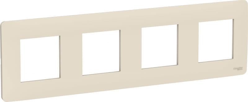 Рамка 4-постовая Unica Studio бежевый Schneider Electric NU200844