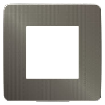 NU280253 UNICA STUDIO РАМКА 1-постовая, НИКЕЛЬ/антрацит Schneider Electric