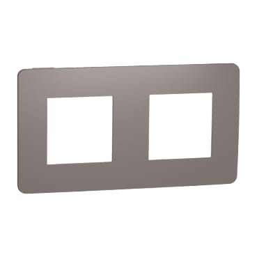 NU280416 UNICA STUDIO РАМКА 2-постовая, ШОКОЛАД/белый Schneider Electric