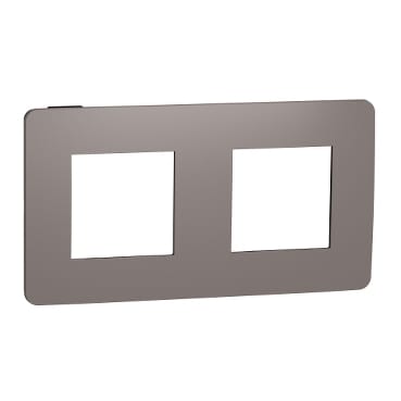NU280417 UNICA STUDIO РАМКА 2-постовая, ШОКОЛАД/антрацит Schneider Electric