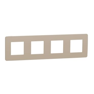 NU280827 UNICA STUDIO РАМКА 4-постовая, ПЕСОЧНЫЙ/бежевый Schneider Electric