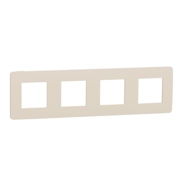 NU280844 UNICA STUDIO РАМКА 4-постовая, БЕЖЕВЫЙ/бежевый Schneider Electric