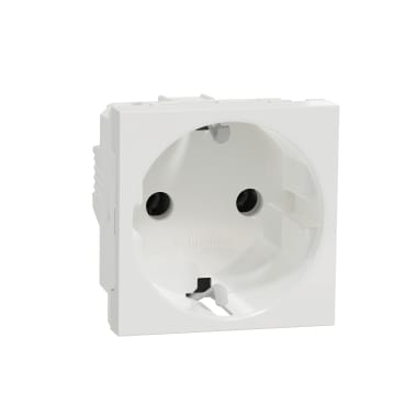 NU303618 UNICA MODULAR РОЗЕТКА с заземл., без шторок, винт. зажим, 16А, 250В, 2 мод БЕЛЫЙ Schneider Electric