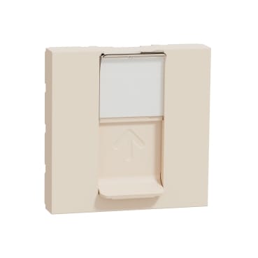 NU941144 UNICA MODULAR ЛИЦ. ПАНЕЛЬ RJ45, одиночная, без коннектора, 2 модуля, БЕЖЕВЫЙ Schneider Electric