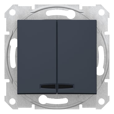 SDN0300370 Выкл. 2кл. cx.5 с подсв., графит Schneider Electric