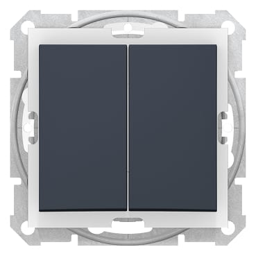 SDN0300470 Выключатель 2-х клав IP44 графит Schneider Electric