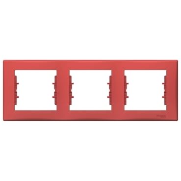 SDN5800541 Рамка 3-пост, красная Schneider Electric
