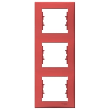 SDN5801341 Рамка 3-пост, вертик., красная Schneider Electric