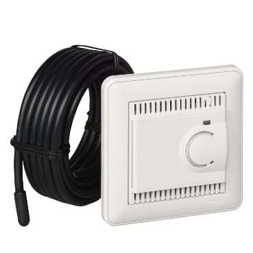 TES-151-28 W59 ТЕРМОСТАТ электрон.теплого пола с датчиком,от+5до+50°C,10A, в сборе,СЛ.КОСТЬ Schneider Electric