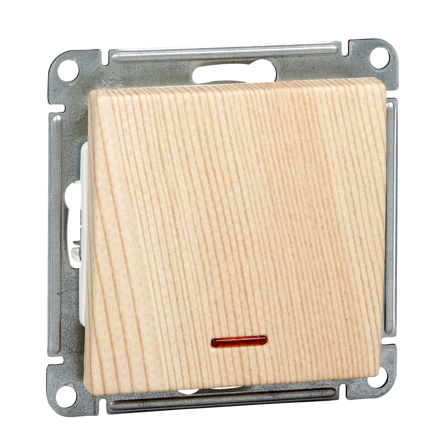 Выключатель W59 с подсветкой 1-клавишный, 10А, механизм Сосна Schneider Electric VS110-153-7-86