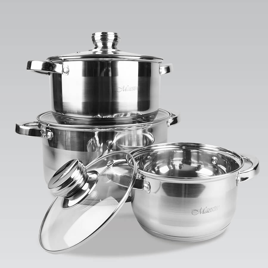 Набор кастрюль 6пр Maestro MR-2220-6L