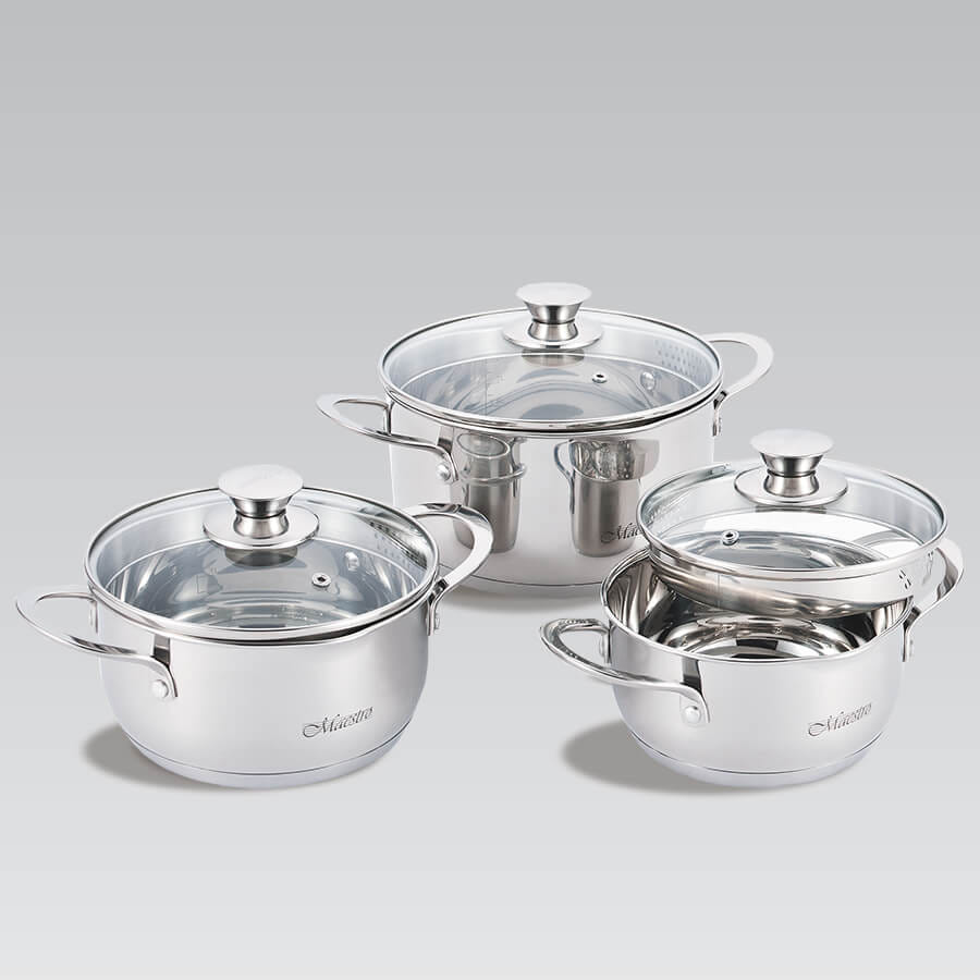 Набор кастрюль 6пр Maestro MR-3510-6L