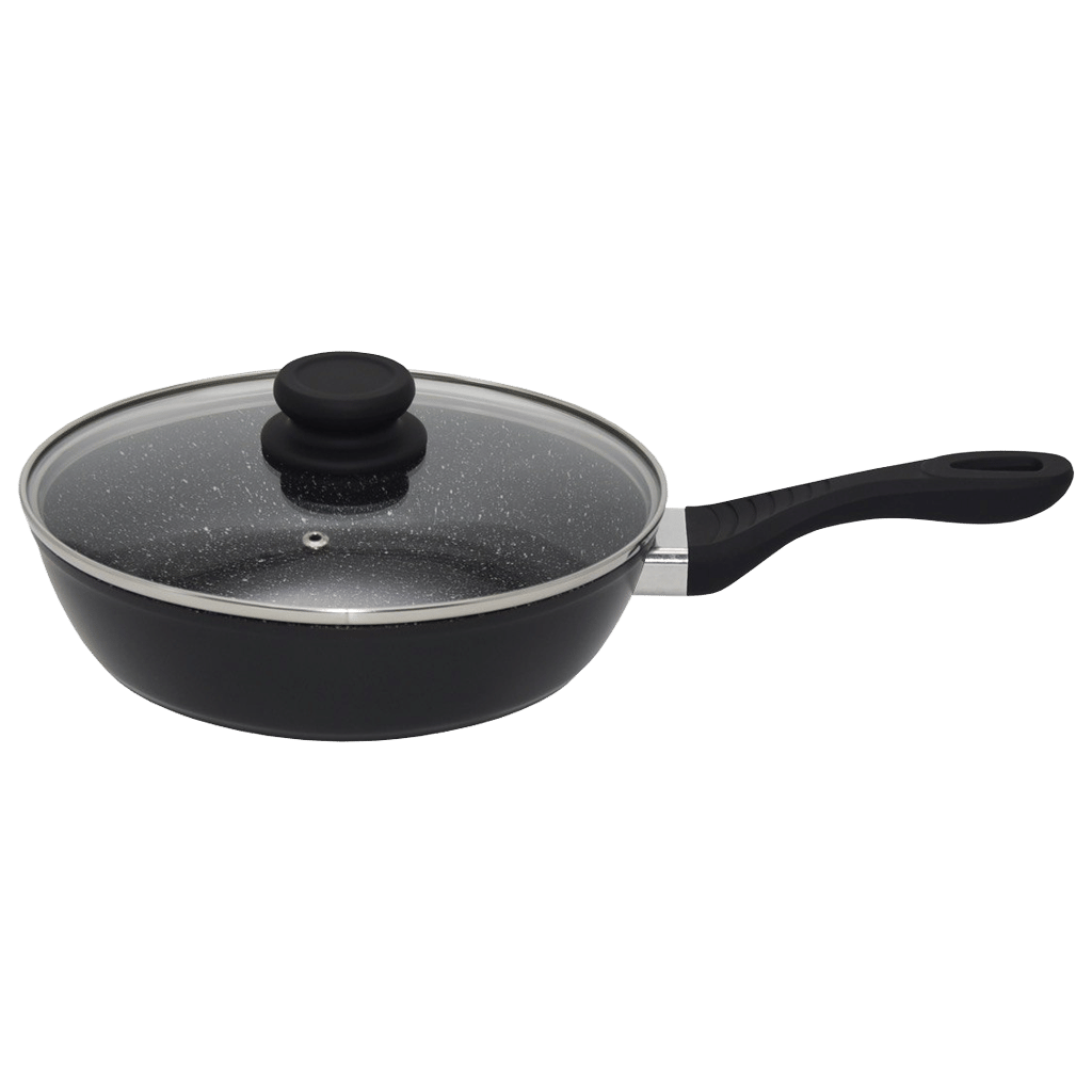 Сковорода глубокая с крышкой 28см Munchenhaus MH-15403-28