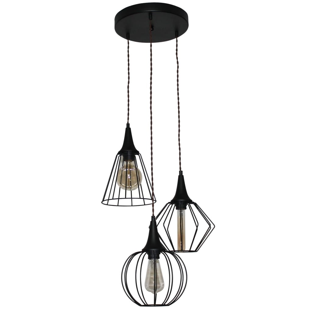 Светильник люстра Форма 231 черн.муар (Плафон Микс) НСБ 01-3х60-141 Элетех 1005404242