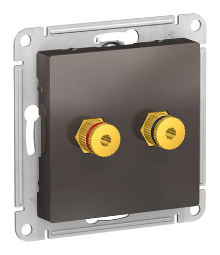 Аудиорозетка AtlasDesign 2-местная механизм Мокко Schneider Electric ATN000687