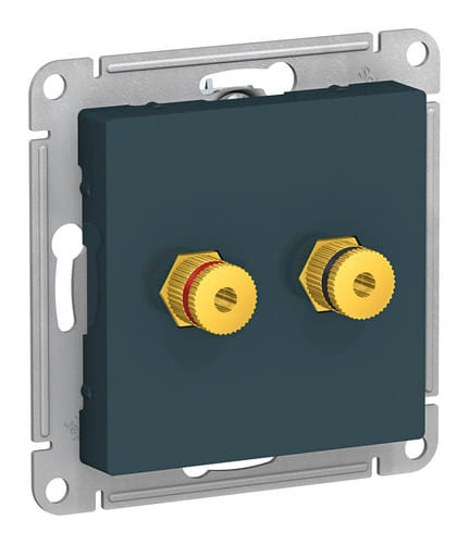 Аудиорозетка AtlasDesign 2-местная механизм Изумруд Schneider Electric ATN000887
