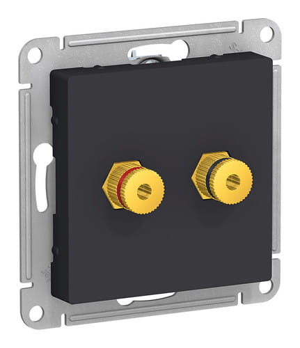 Аудиорозетка AtlasDesign 2-местная механизм Карбон Schneider Electric ATN001087