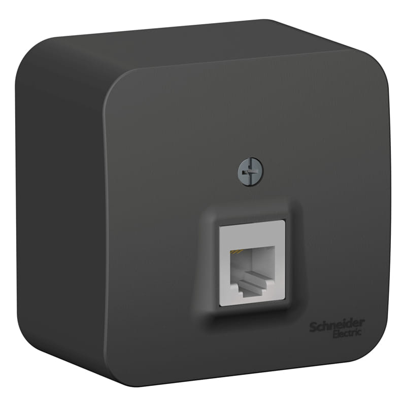 Розетка Blanca телефонная RJ11, Антрацит Schneider Electric BLNIA011006