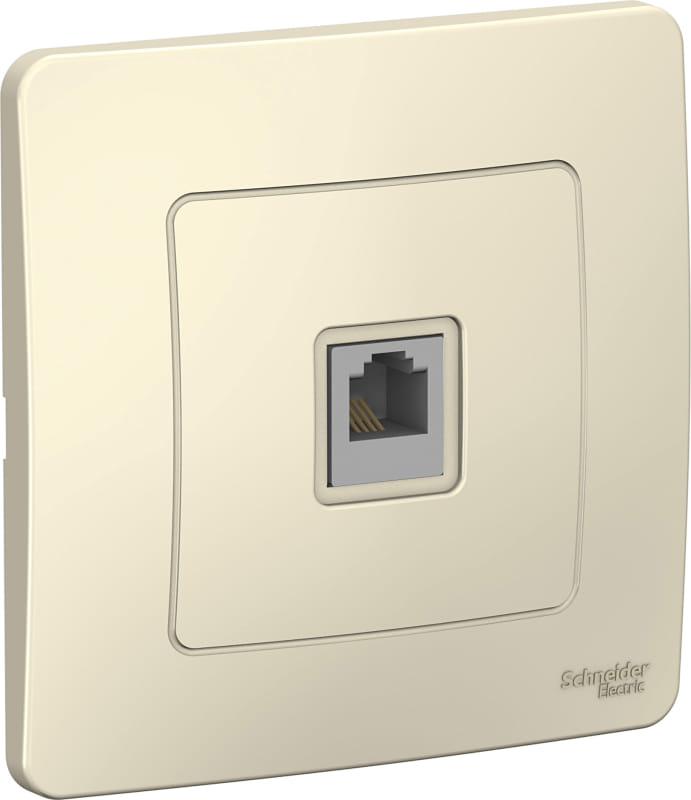 Розетка Blanca телефонная RJ11, в сборе Молочный Schneider Electric BLNIS011002