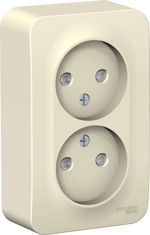 Розетка Blanca без заземления, со шторками, 16А, Молочный Schneider Electric BLNRA001212