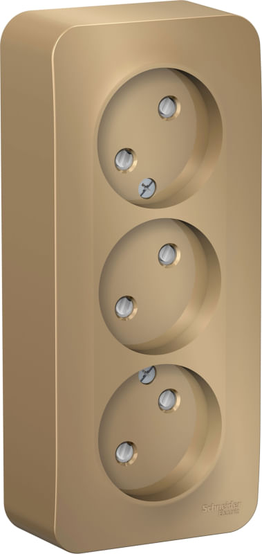 Розетка Blanca без заземления, со шторками, 16А, Титан Schneider Electric BLNRA001314