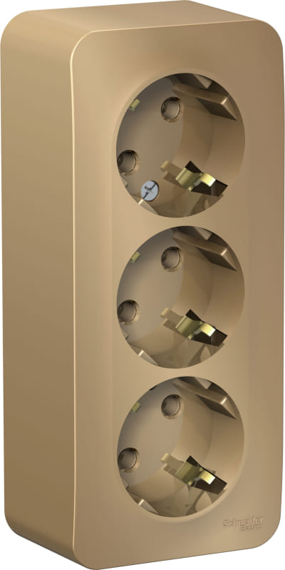 Розетка Blanca с заземлением, без шторок, 16А, Титан Schneider Electric BLNRA010314