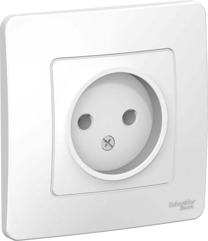 Розетка Blanca без заземления, без шторок, 16А, в сборе Белый Schneider Electric BLNRS000011
