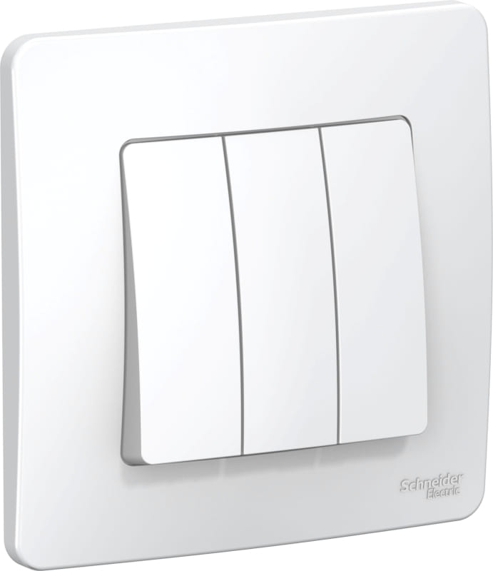 Выключатель Blanca 3-клавишный, 10А, в сборе Белый Schneider Electric BLNVS100501