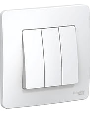 Выключатель Blanca 3-клавишный, 10А, в сборе Белый Schneider Electric BLNVS100501
