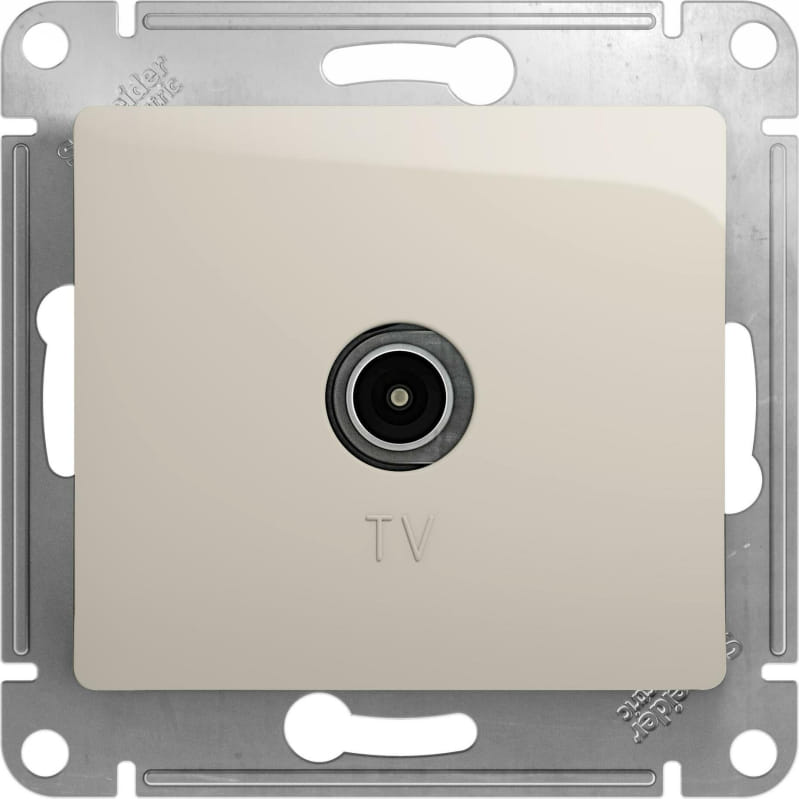 Розетка Glossa TV оконечная 1dB, механизм Молочный Schneider Electric GSL000991