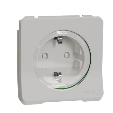 Розетка Mureva Styl с з/к. и шт., IP55, механизм, Белый Schneider Electric MUR39134